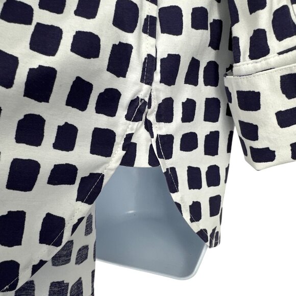 Chicos Purple & White Button-Down Shirt With Abstract Square Print Sz 3.5 US 18 - Picture 5 of 11